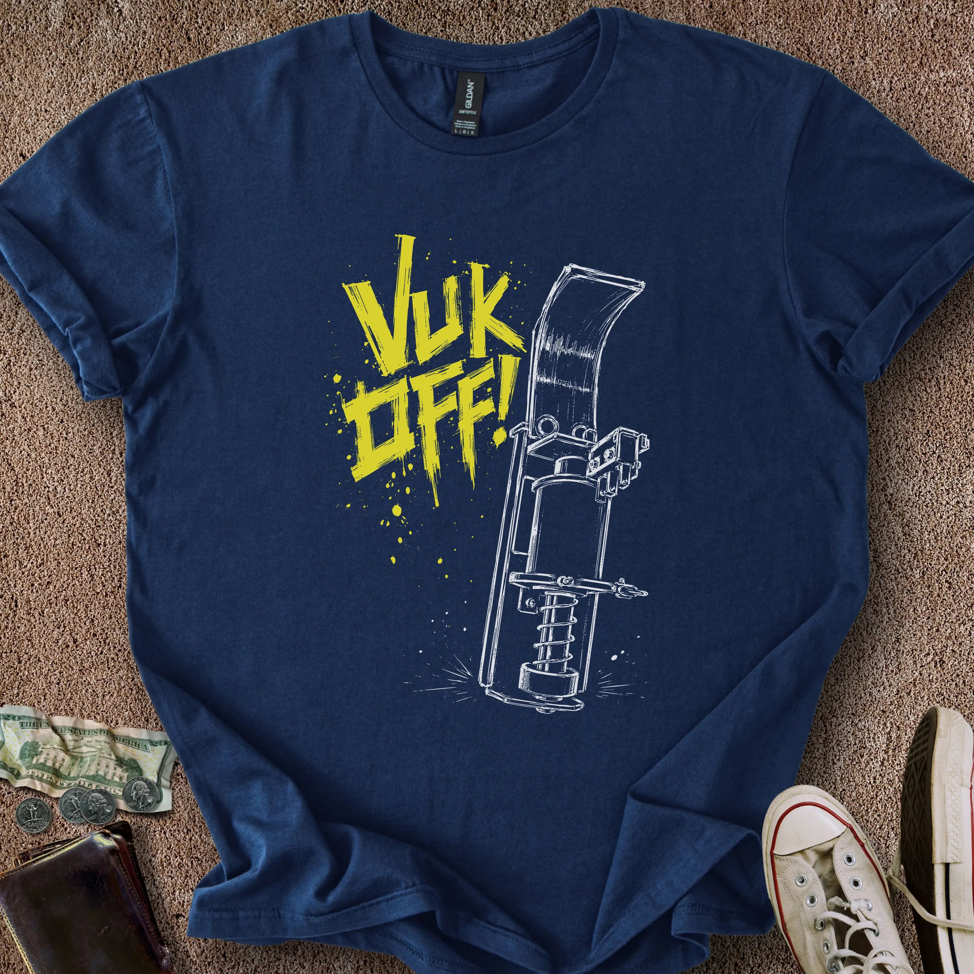 Printify T-Shirt Navy / S VUK Off T-Shirt