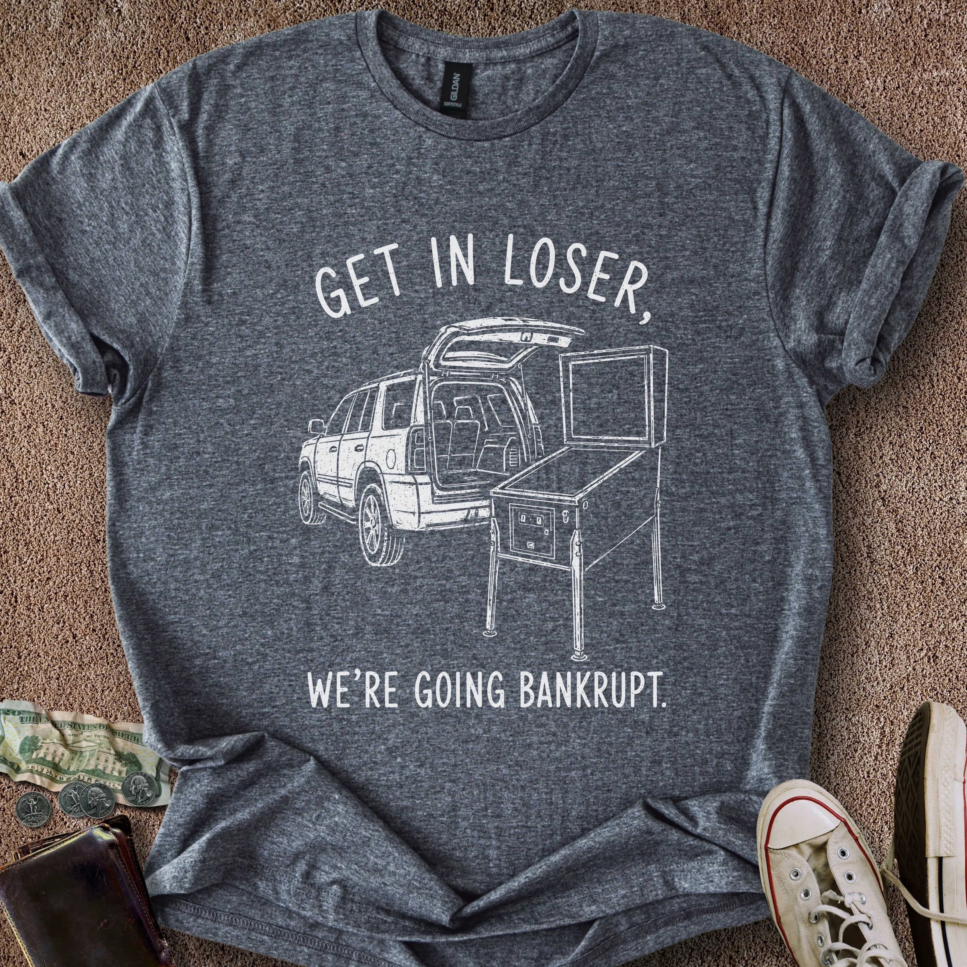 Printify T-Shirt Dark Heather / S We're Going Bankrupt T-Shirt