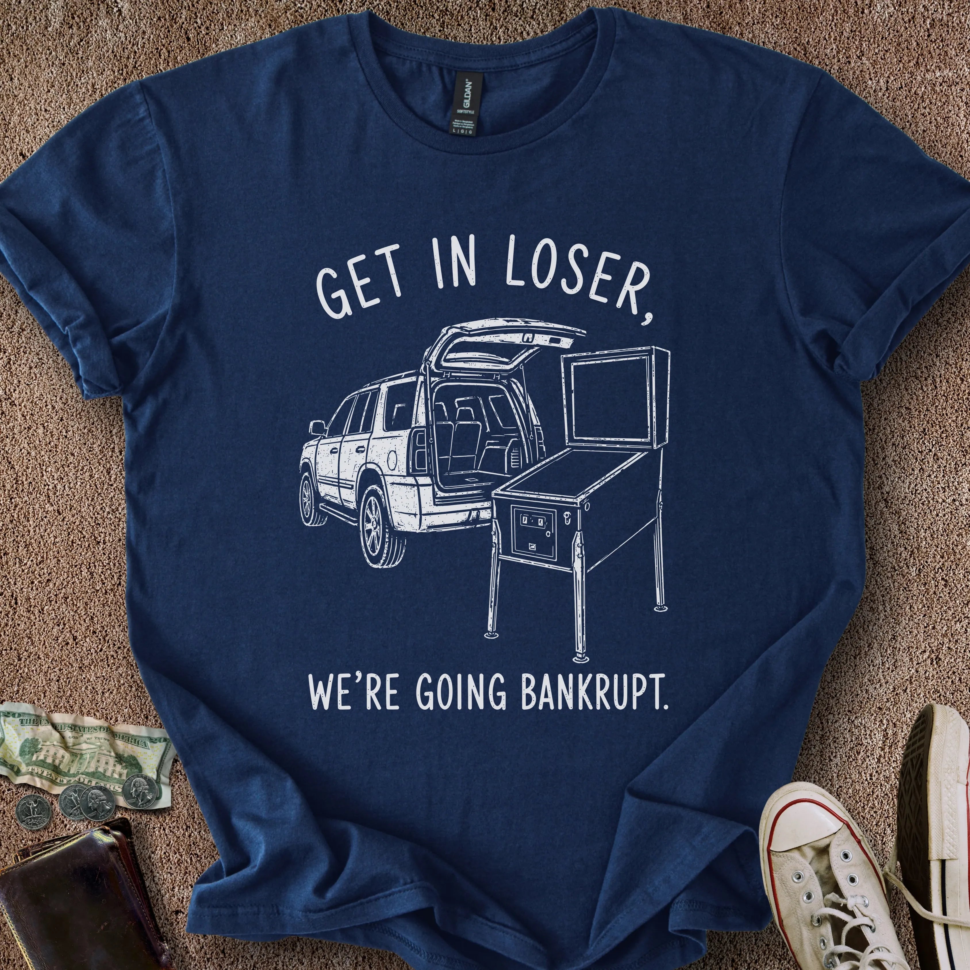 Printify T-Shirt Navy / S We're Going Bankrupt T-Shirt