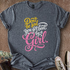 Printify T-Shirt Dark Heather / S Beat by a Girl T-Shirt