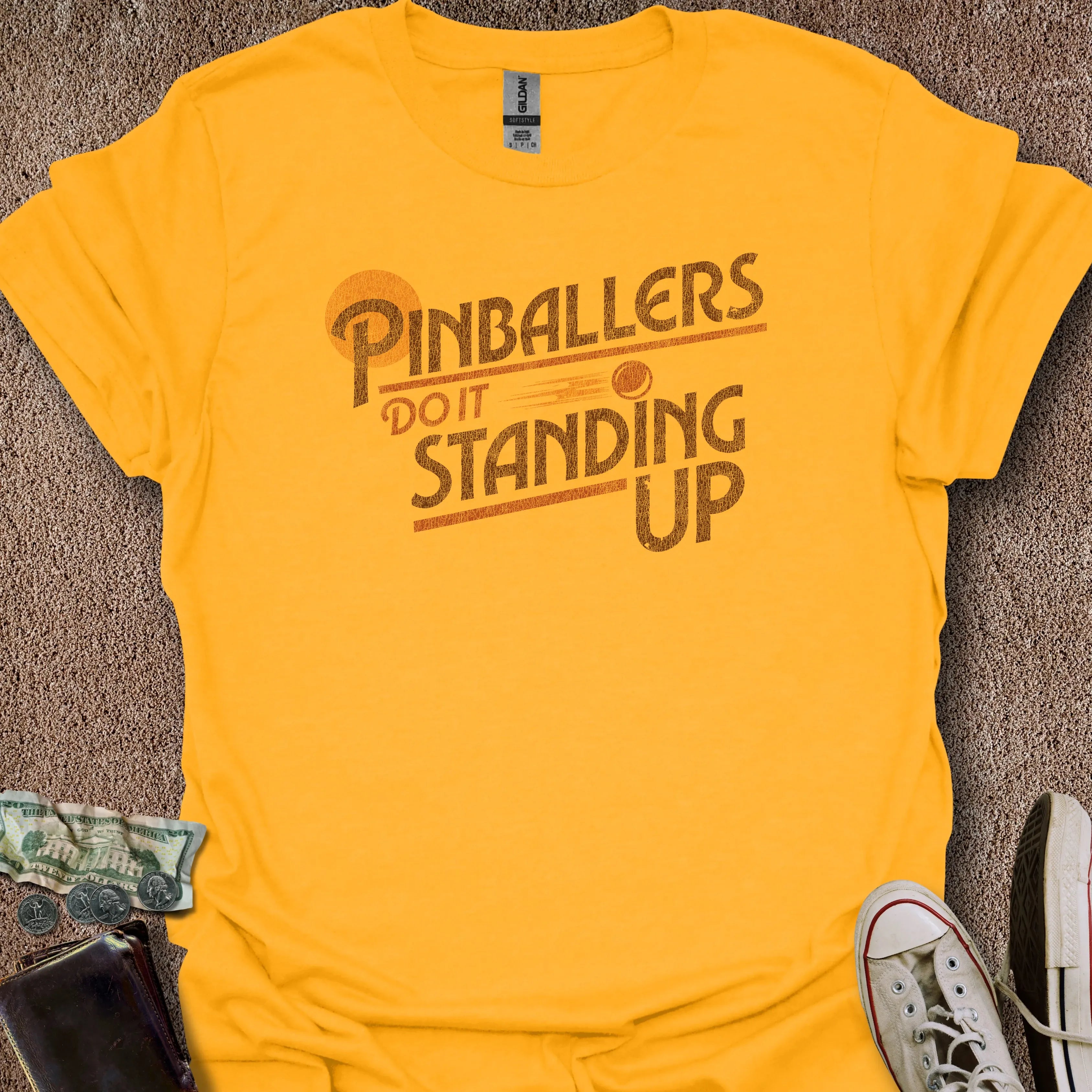 Printify T-Shirt Gold / S Do It Standing T-Shirt