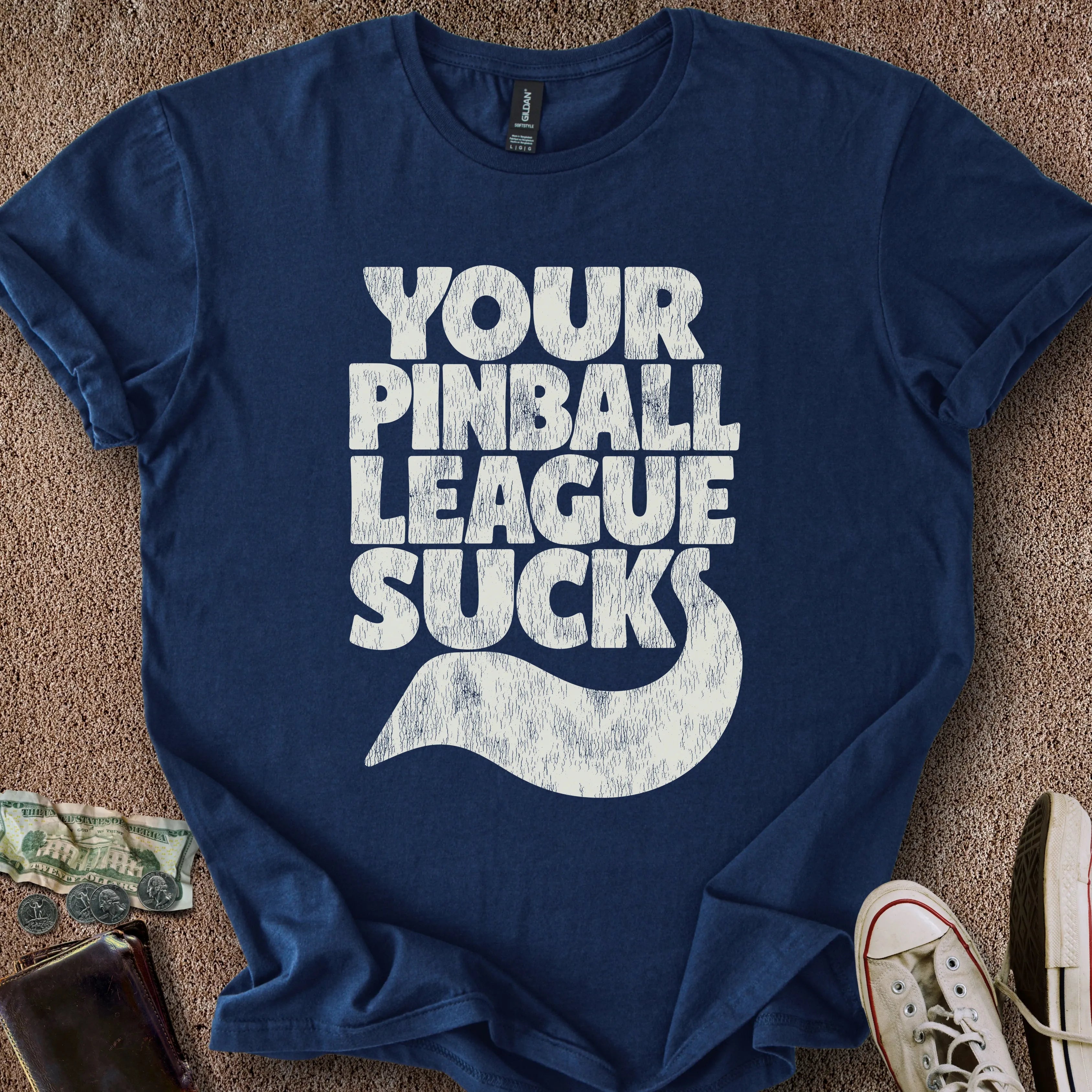 Printify T-Shirt Navy / S Your League Sucks T-Shirt