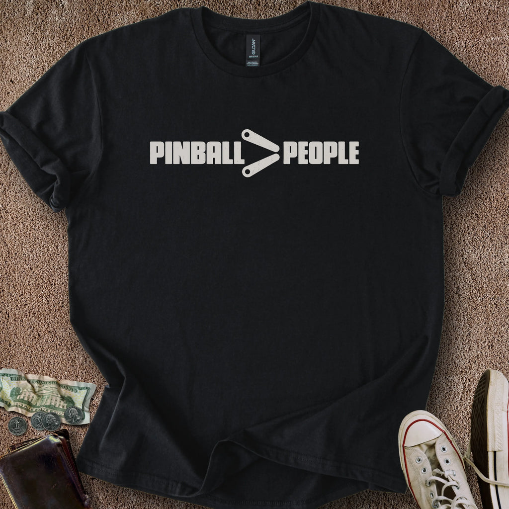 Printify T-Shirt Black / S Pinball > People T-Shirt