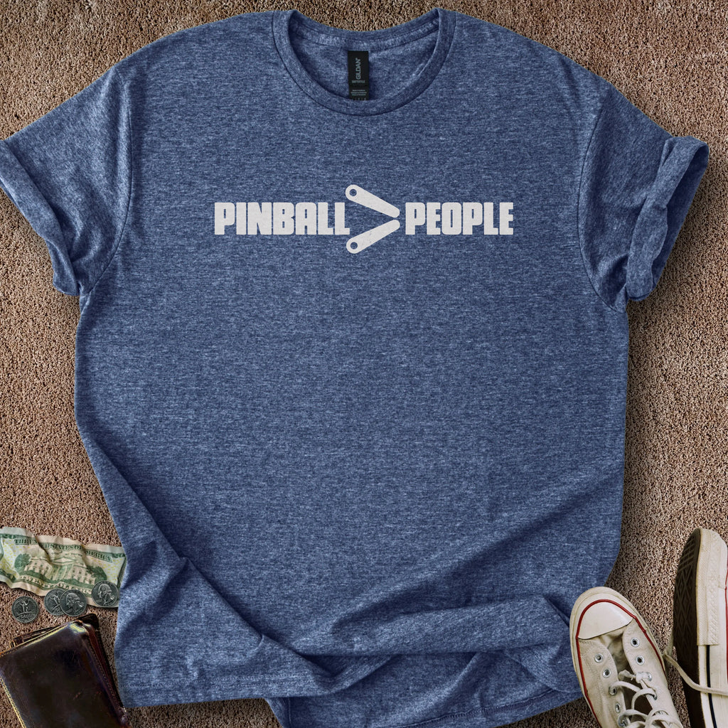 Printify T-Shirt Heather Navy / S Pinball > People T-Shirt