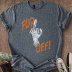 Printify T-Shirt Dark Heather / S Flip Off T-Shirt