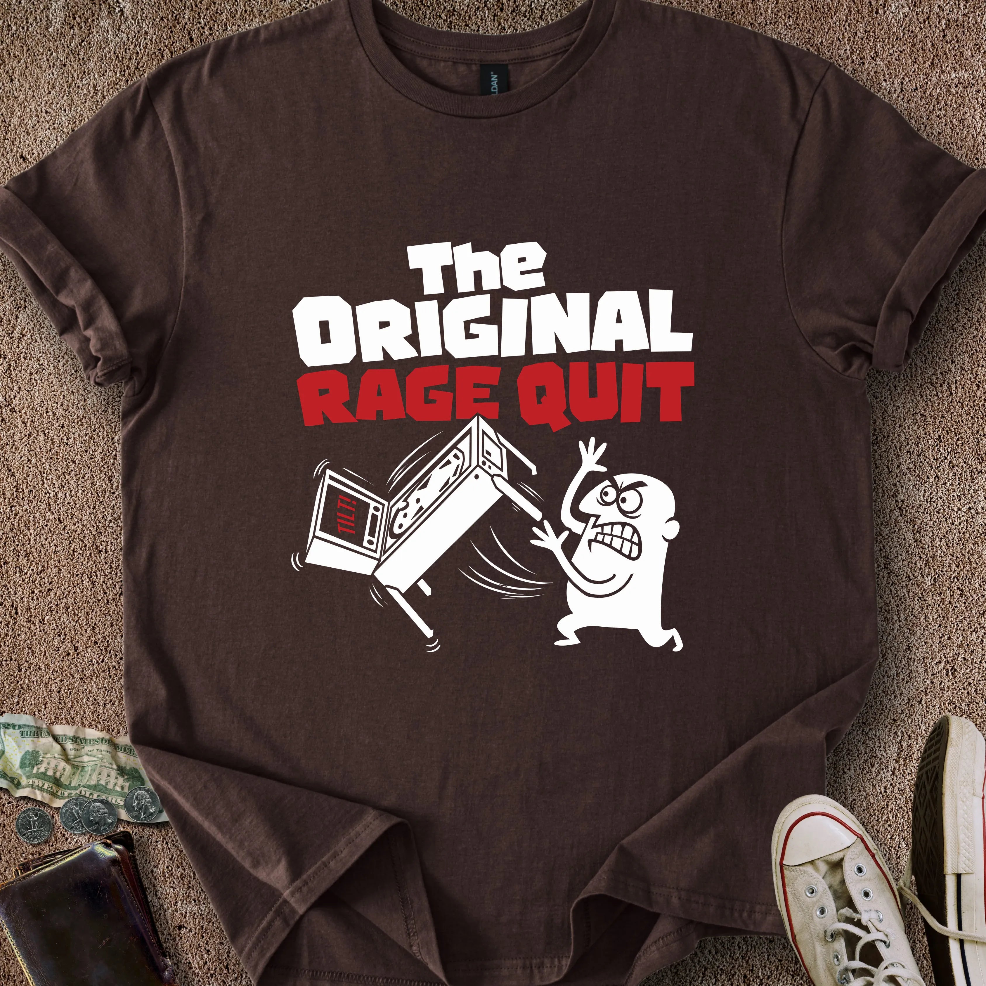 Printify T-Shirt Dark Chocolate / S Original Rage Quit T-Shirt