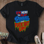 Printify T-Shirt Black / S Play Pinball & F- S- Up T-Shirt