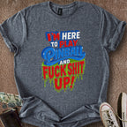 Printify T-Shirt Dark Heather / S Play Pinball & F- S- Up T-Shirt
