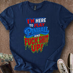 Printify T-Shirt Navy / S Play Pinball & F- S- Up T-Shirt