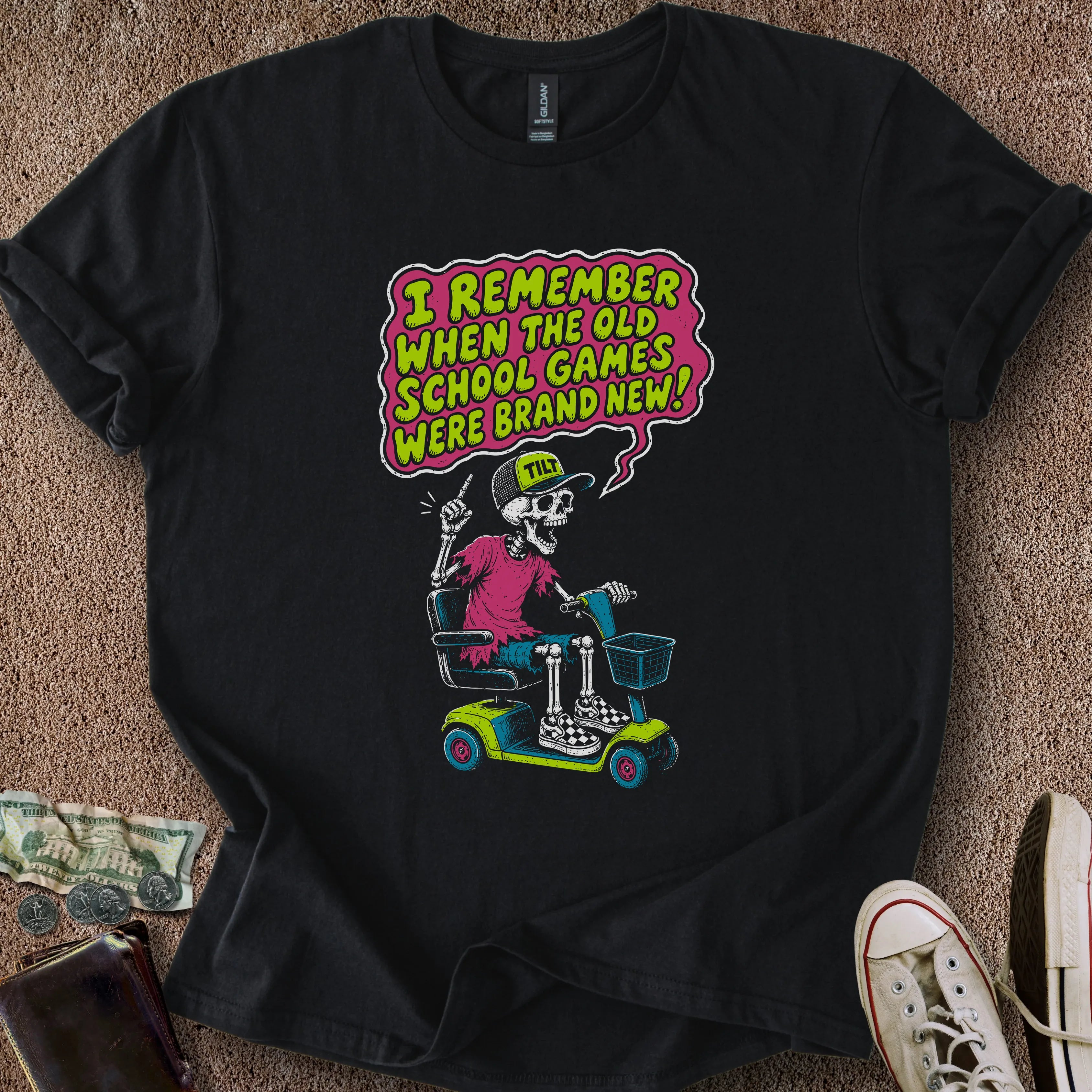 Printify T-Shirt Black / S Old School Gamer T-Shirt