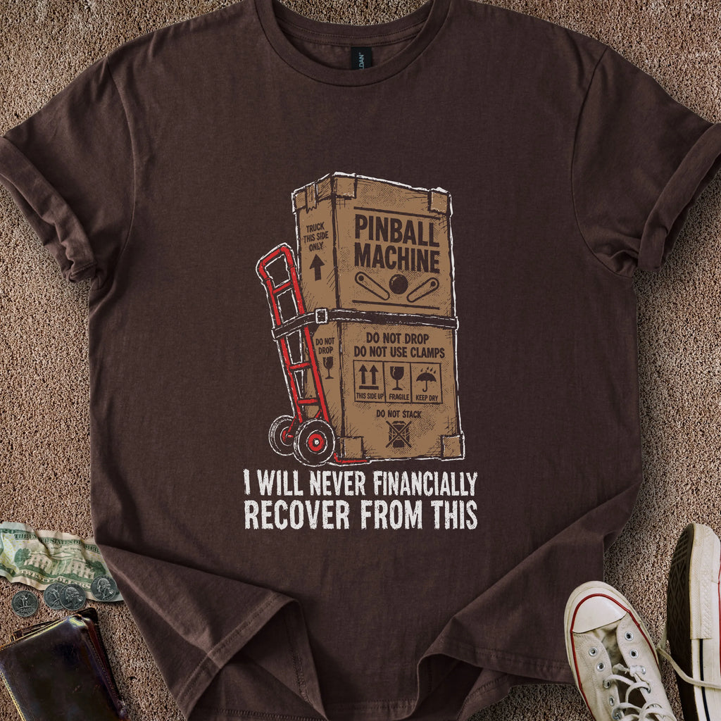 Printify T-Shirt Dark Chocolate / S Never Financially Recover T-Shirt