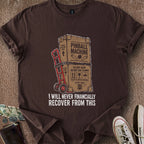 Printify T-Shirt Dark Chocolate / S Never Financially Recover T-Shirt