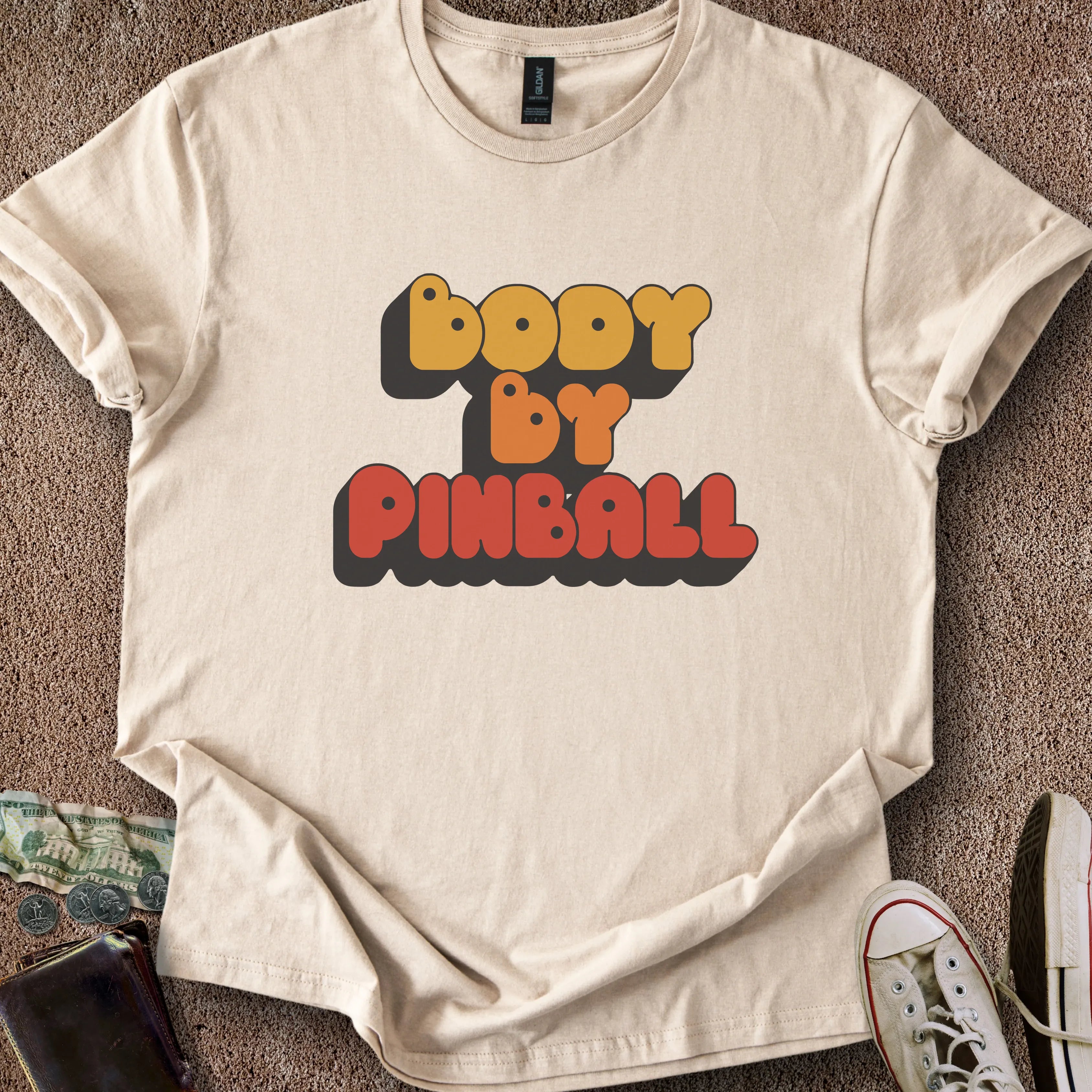 Printify T-Shirt Sand / S Body By Pinball T-Shirt