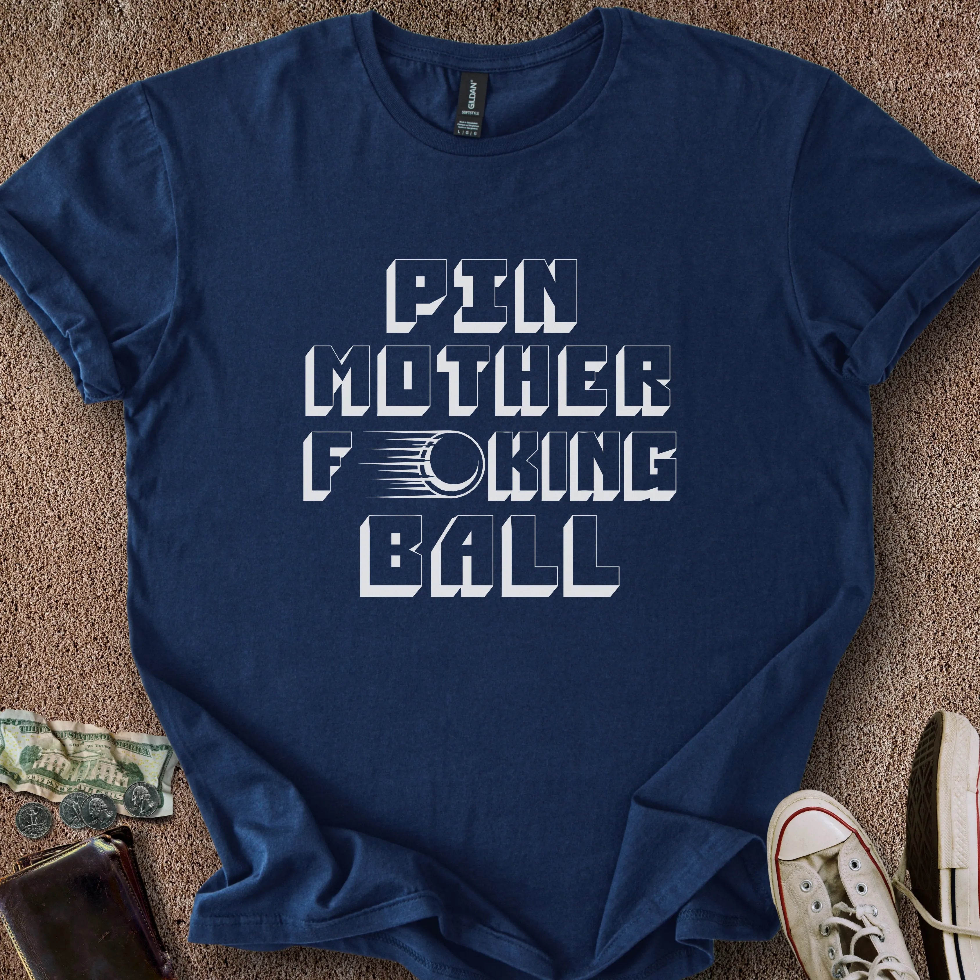 Printify T-Shirt Navy / S PinMotherF***ingBall T-Shirt