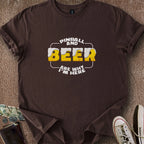 Printify T-Shirt Dark Chocolate / S Pinball & Beer T-Shirt