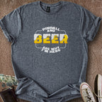 Printify T-Shirt Dark Heather / S Pinball & Beer T-Shirt