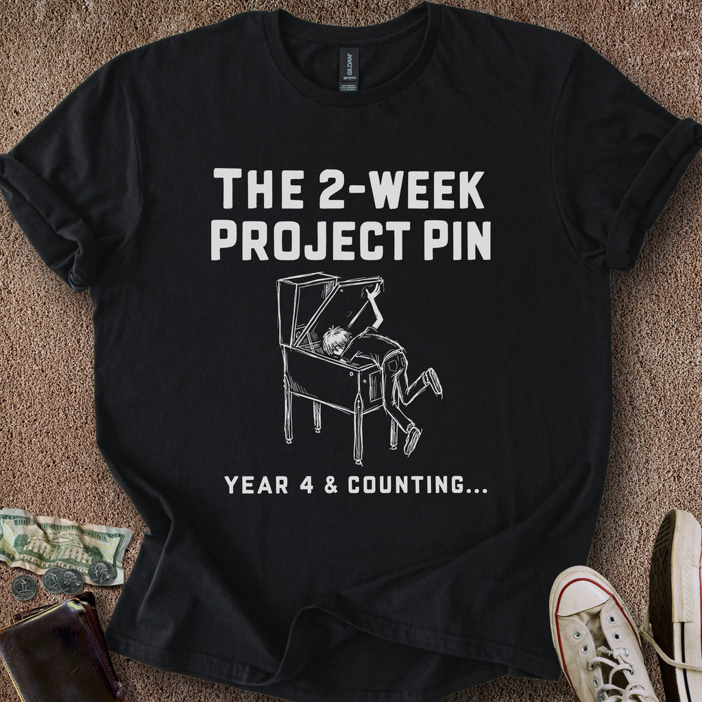 Printify T-Shirt Black / S Project Pinball Machine T-Shirt