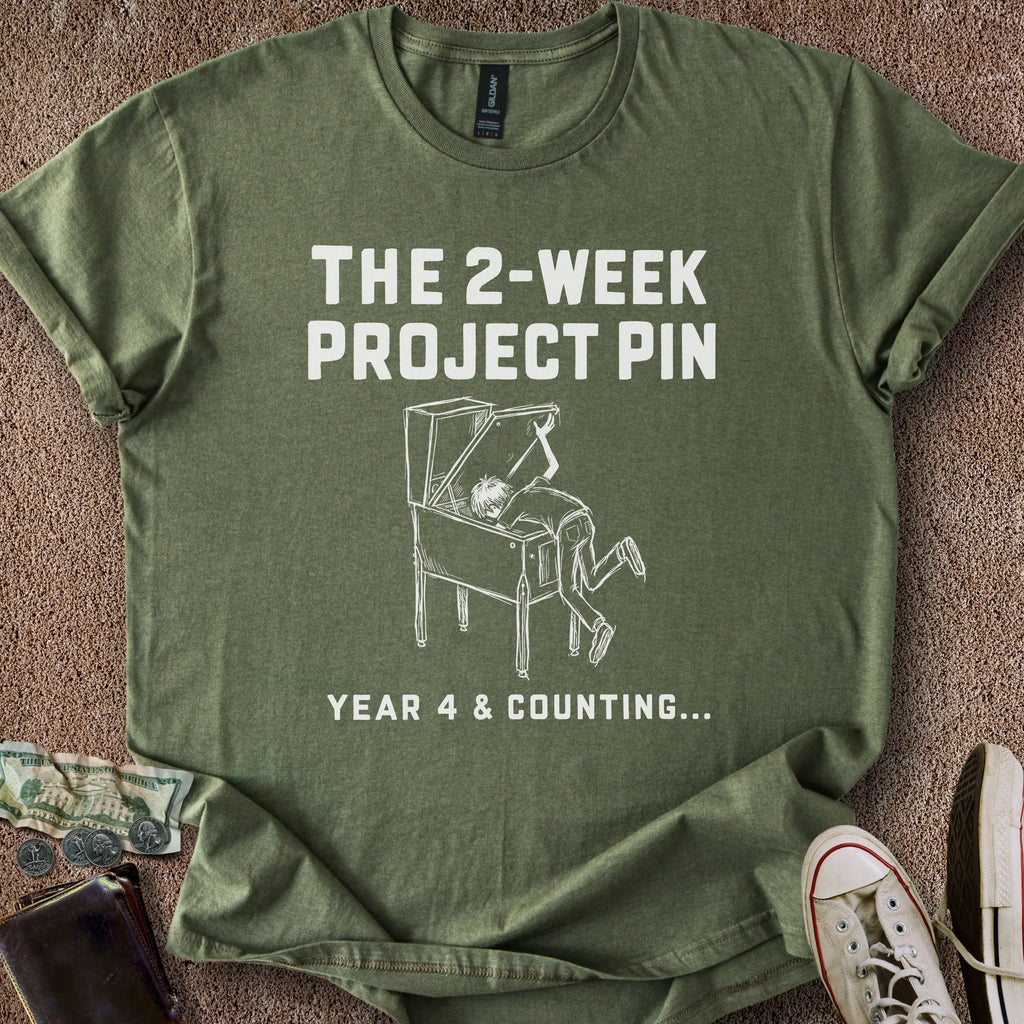 Printify T-Shirt Military Green / S Project Pinball Machine T-Shirt