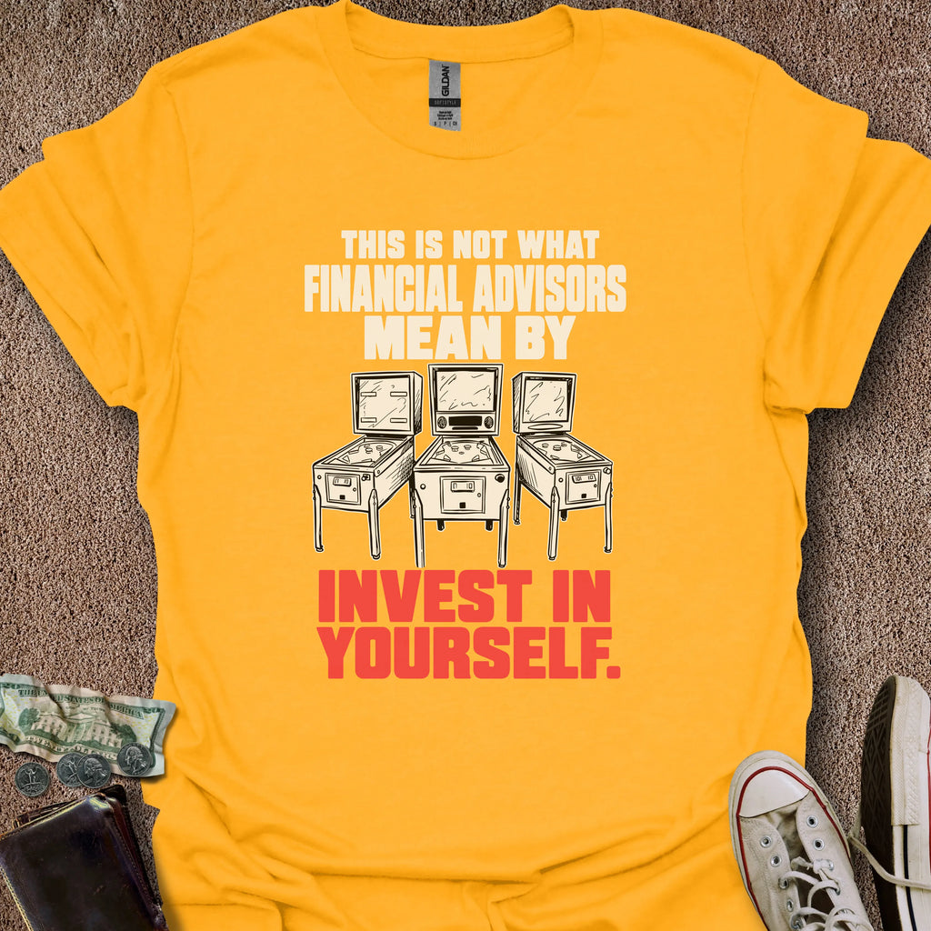 Printify T-Shirt Gold / S Invest In Yourself T-Shirt
