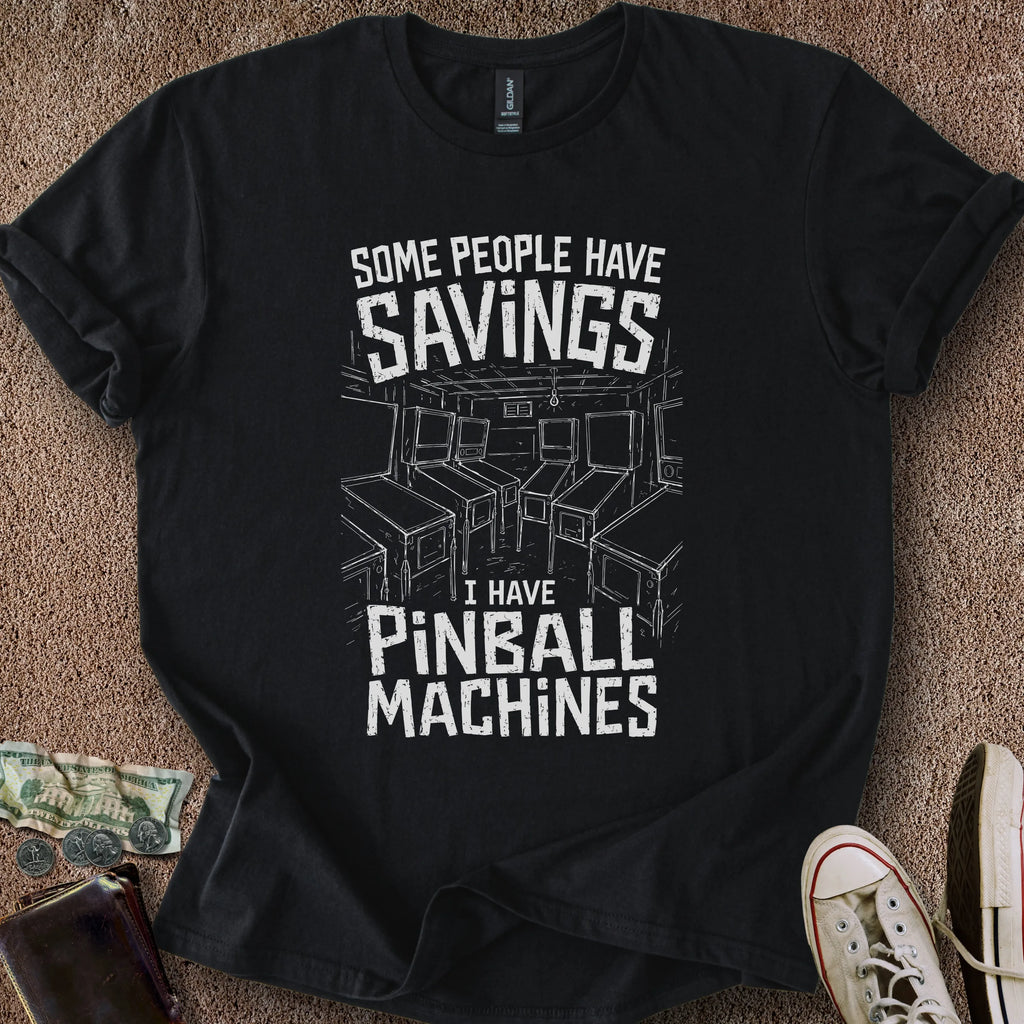 Printify T-Shirt Black / S Pinball Savings T-Shirt