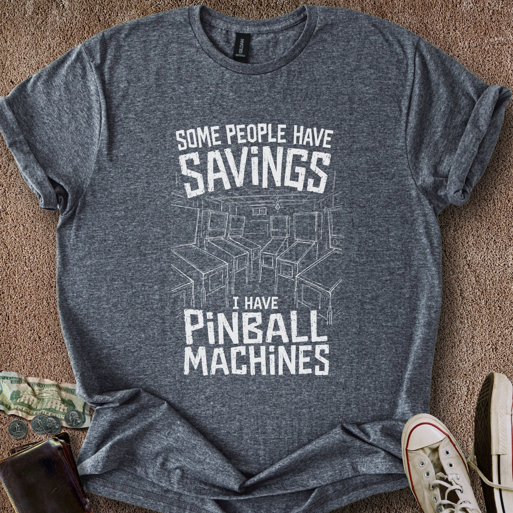 Printify T-Shirt Dark Heather / S Pinball Savings T-Shirt