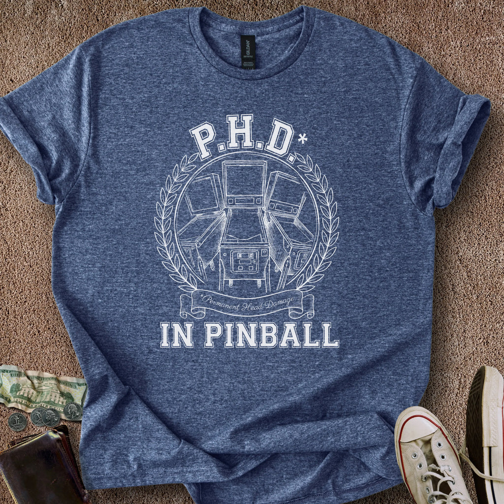 Printify T-Shirt Heather Navy / S PHD* In Pinball T-Shirt