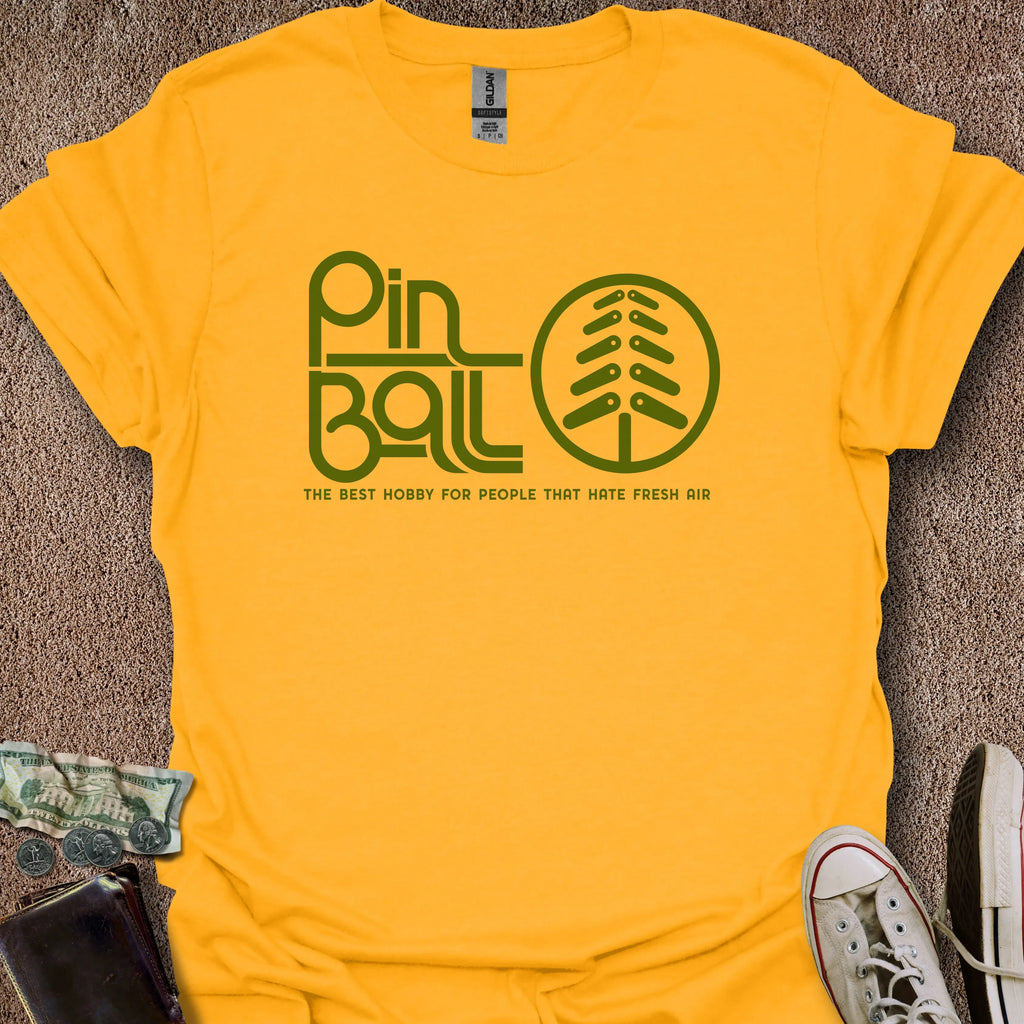 Printify T-Shirt Gold / S Pinball Fresh Air T-Shirt