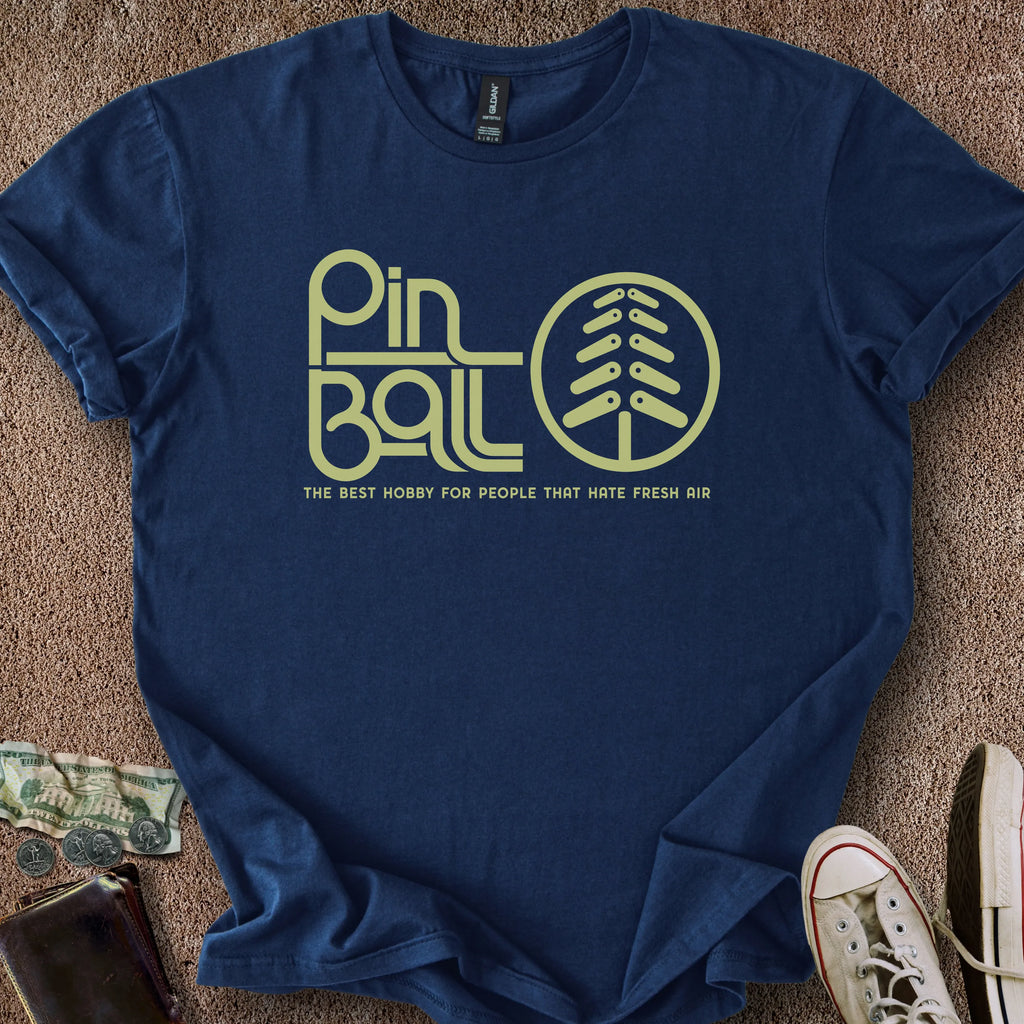 Printify T-Shirt Navy / S Pinball Fresh Air T-Shirt