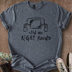 Printify T-Shirt Dark Heather / S 0184_spin me right round T-Shirt