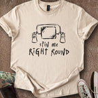 Printify T-Shirt Sand / S 0184_spin me right round T-Shirt