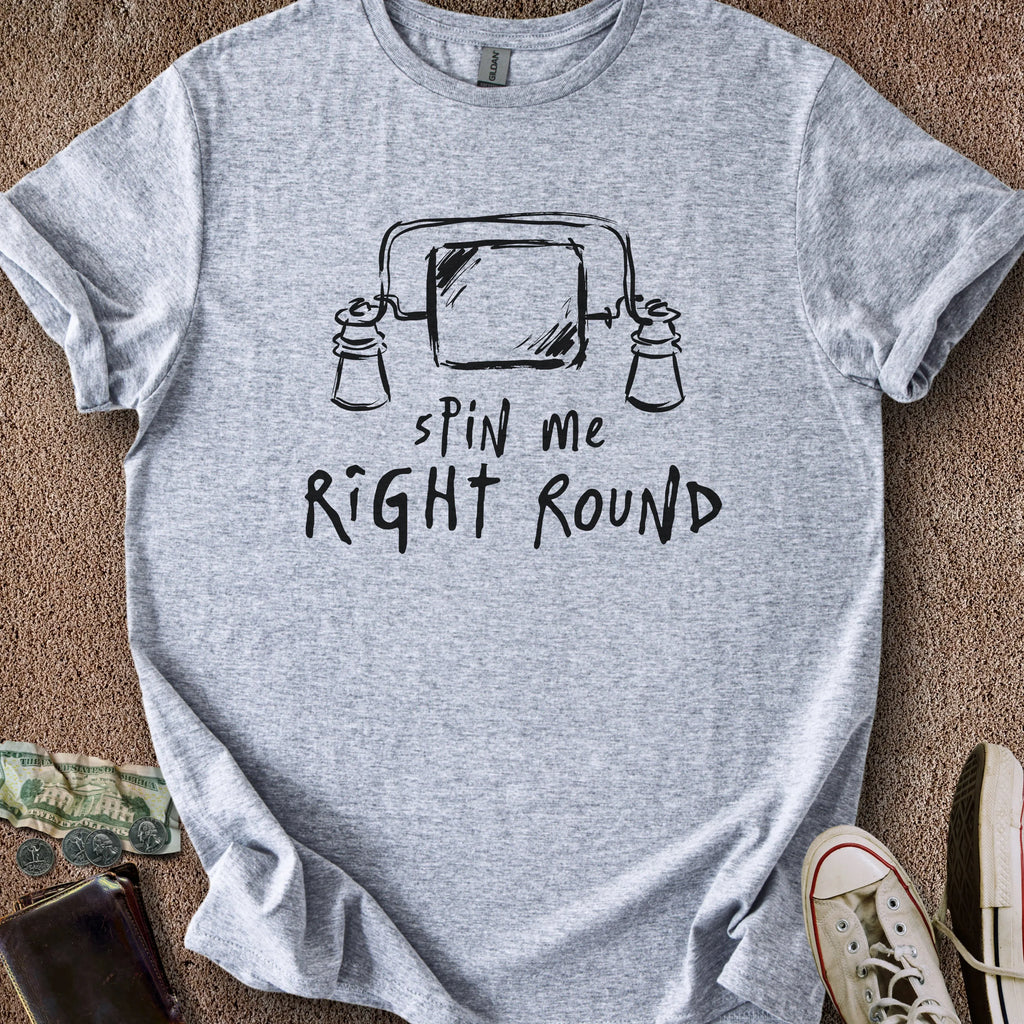 Printify T-Shirt Sport Grey / S 0184_spin me right round T-Shirt