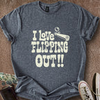 Printify T-Shirt Dark Heather / S 0187_i love flipping out T-Shirt