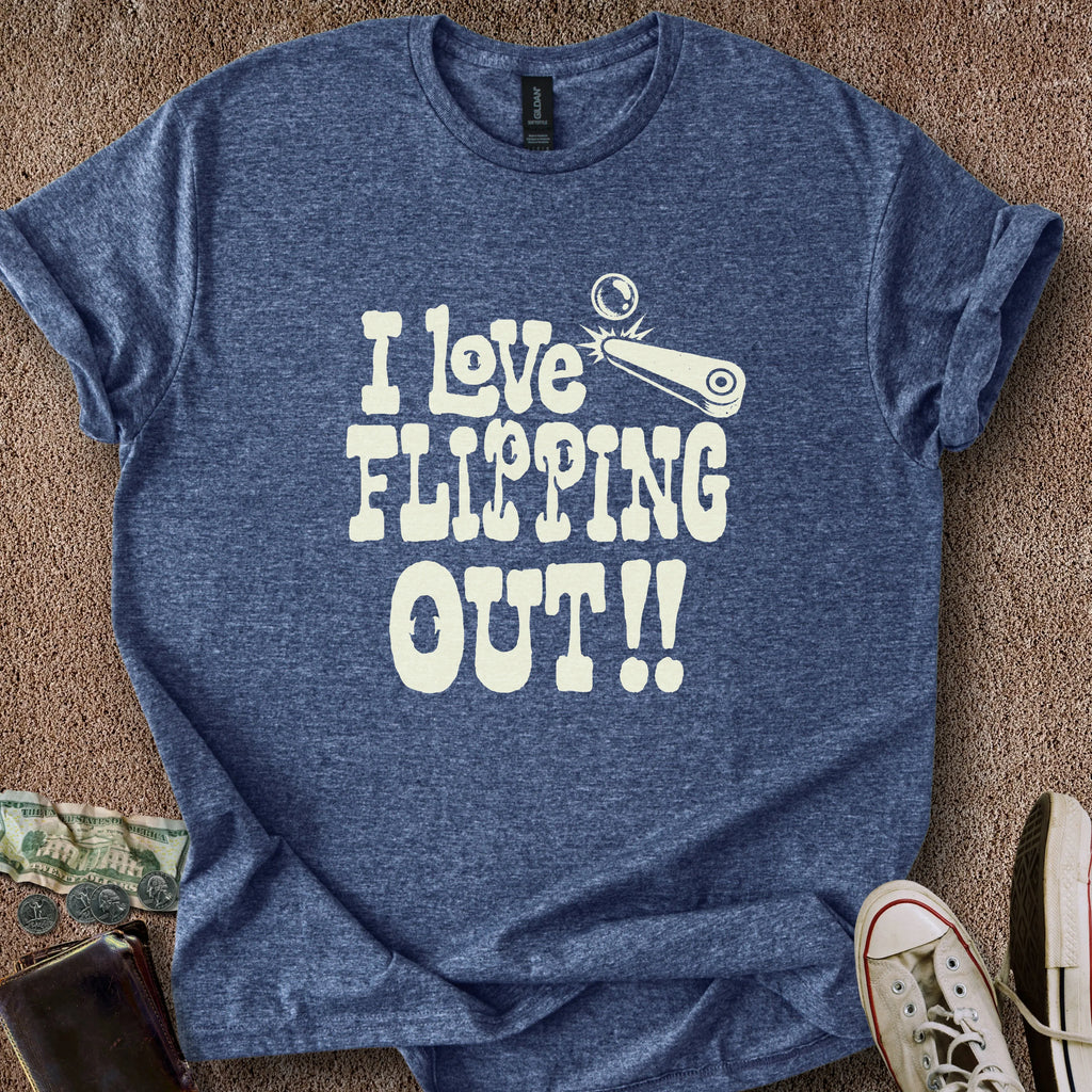 Printify T-Shirt Heather Navy / S 0187_i love flipping out T-Shirt