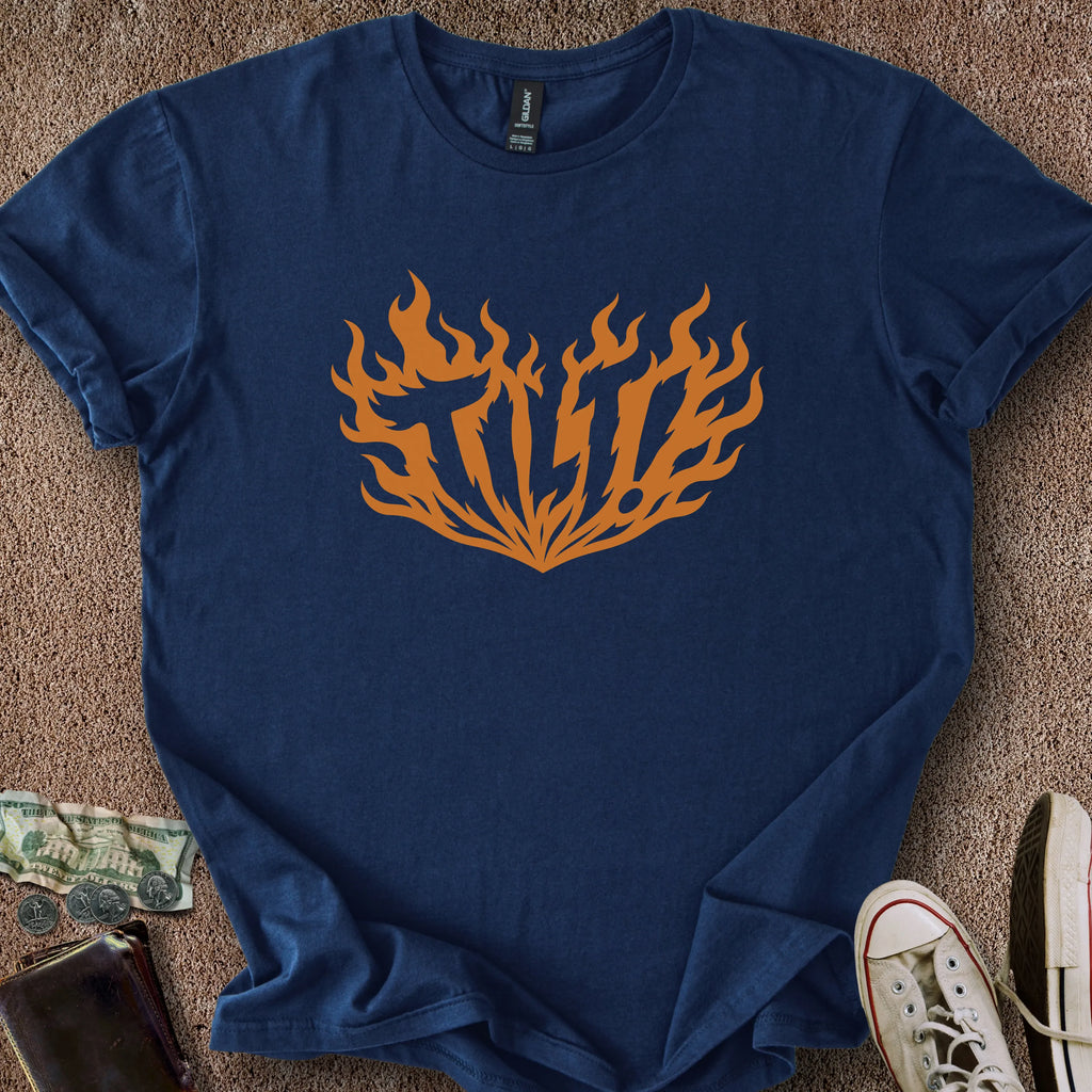 Printify T-Shirt Navy / S 0189_tilt fire T-Shirt