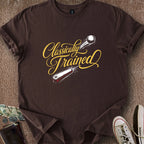 Printify T-Shirt Dark Chocolate / S 0190_clasically trained T-Shirt