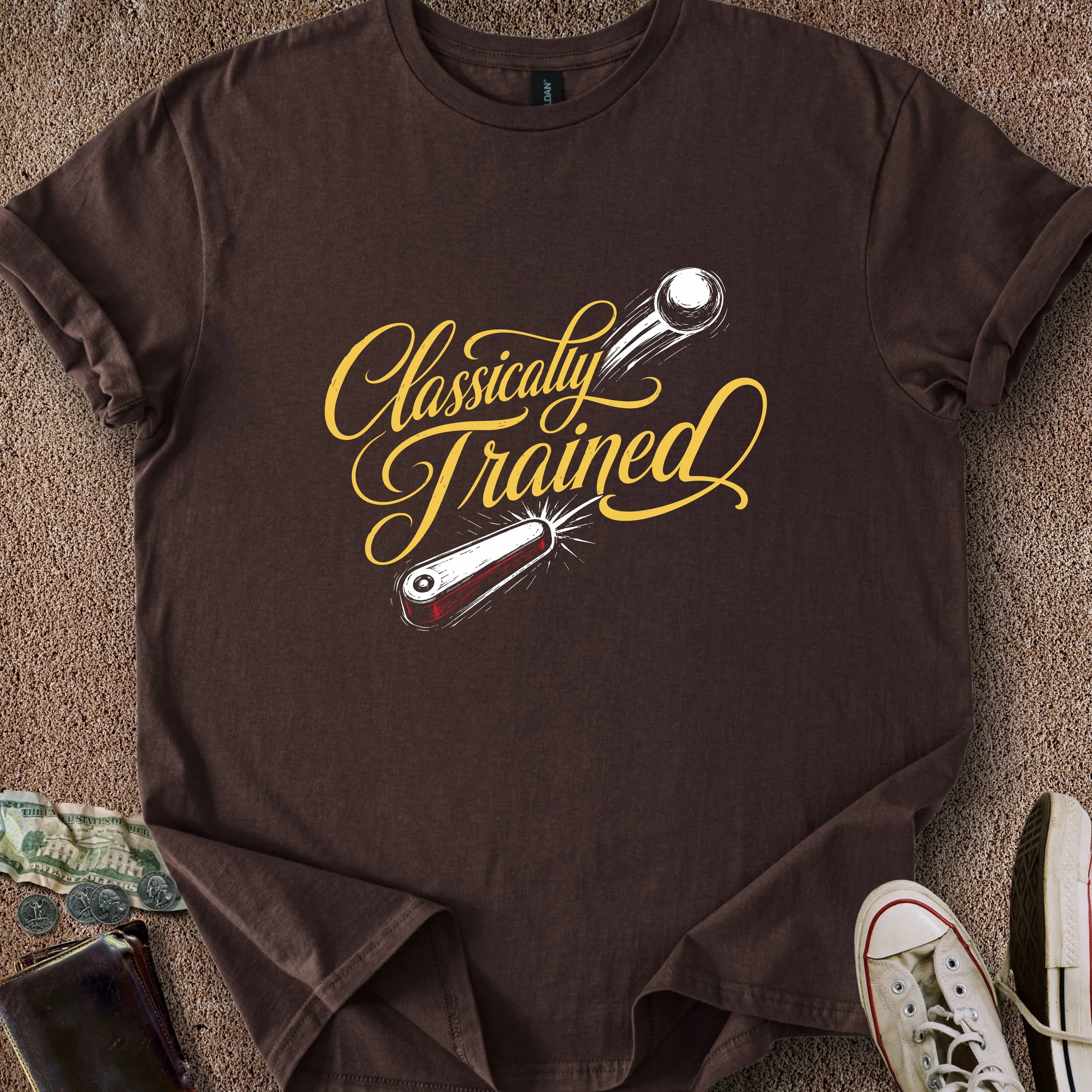 Printify T-Shirt Dark Chocolate / S 0190_clasically trained T-Shirt