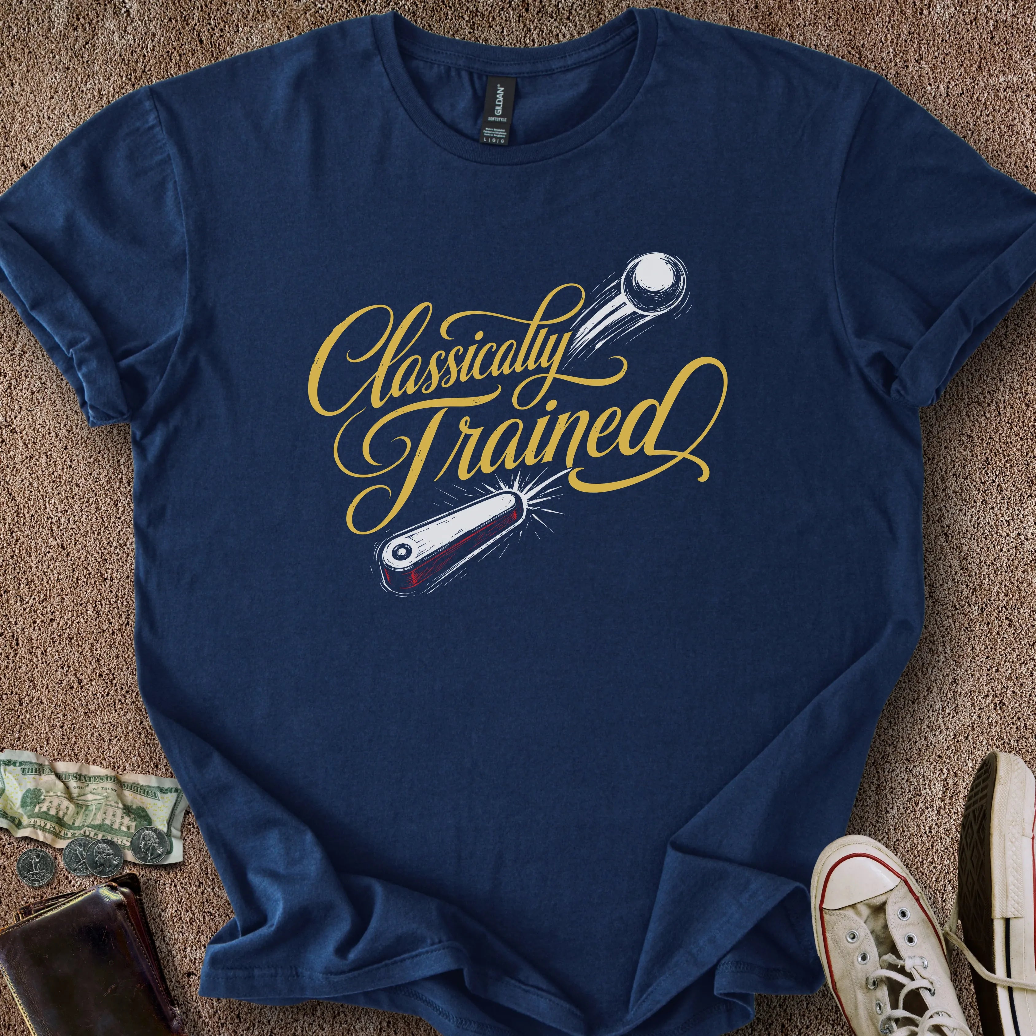 Printify T-Shirt Navy / S 0190_clasically trained T-Shirt