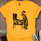 Printify T-Shirt Gold / S 0191_knight playing pinball T-Shirt