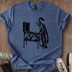 Printify T-Shirt Heather Navy / S 0191_knight playing pinball T-Shirt