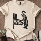 Printify T-Shirt Sand / S 0191_knight playing pinball T-Shirt