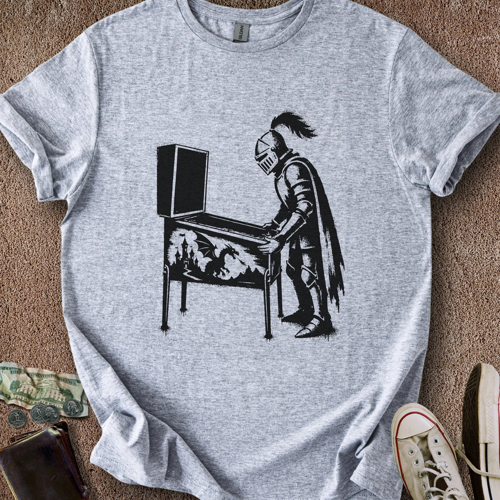 Printify T-Shirt Sport Grey / S 0191_knight playing pinball T-Shirt