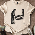 Printify T-Shirt Sand / S 0192_dracula playing pinball T-Shirt