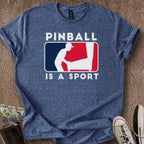 Printify T-Shirt Heather Navy / S 0194_pinball is a sport T-Shirt