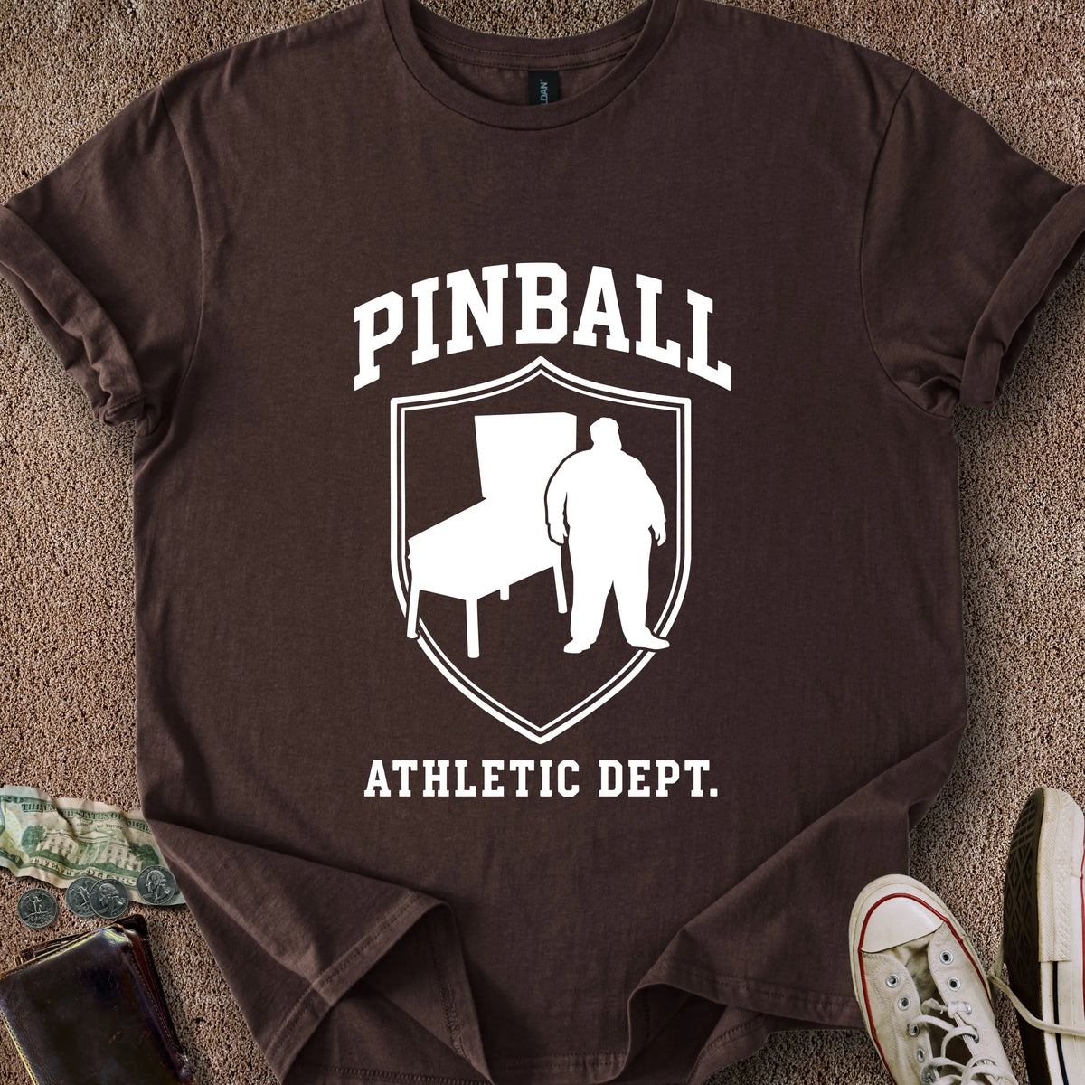 Printify T-Shirt Pinball Athletic Dept. T-Shirt