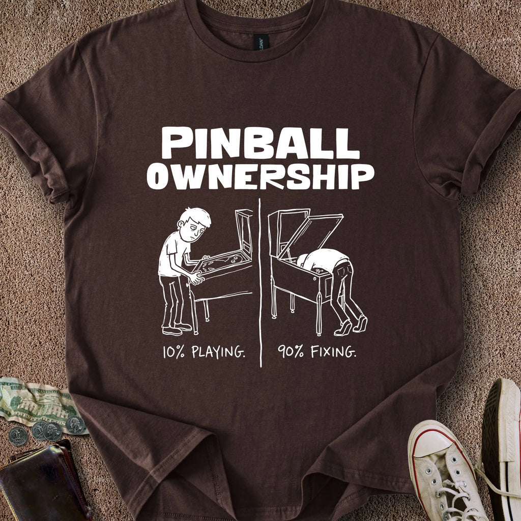 Printify T-Shirt Dark Chocolate / S 10% Playing 90% Fixing T-Shirt
