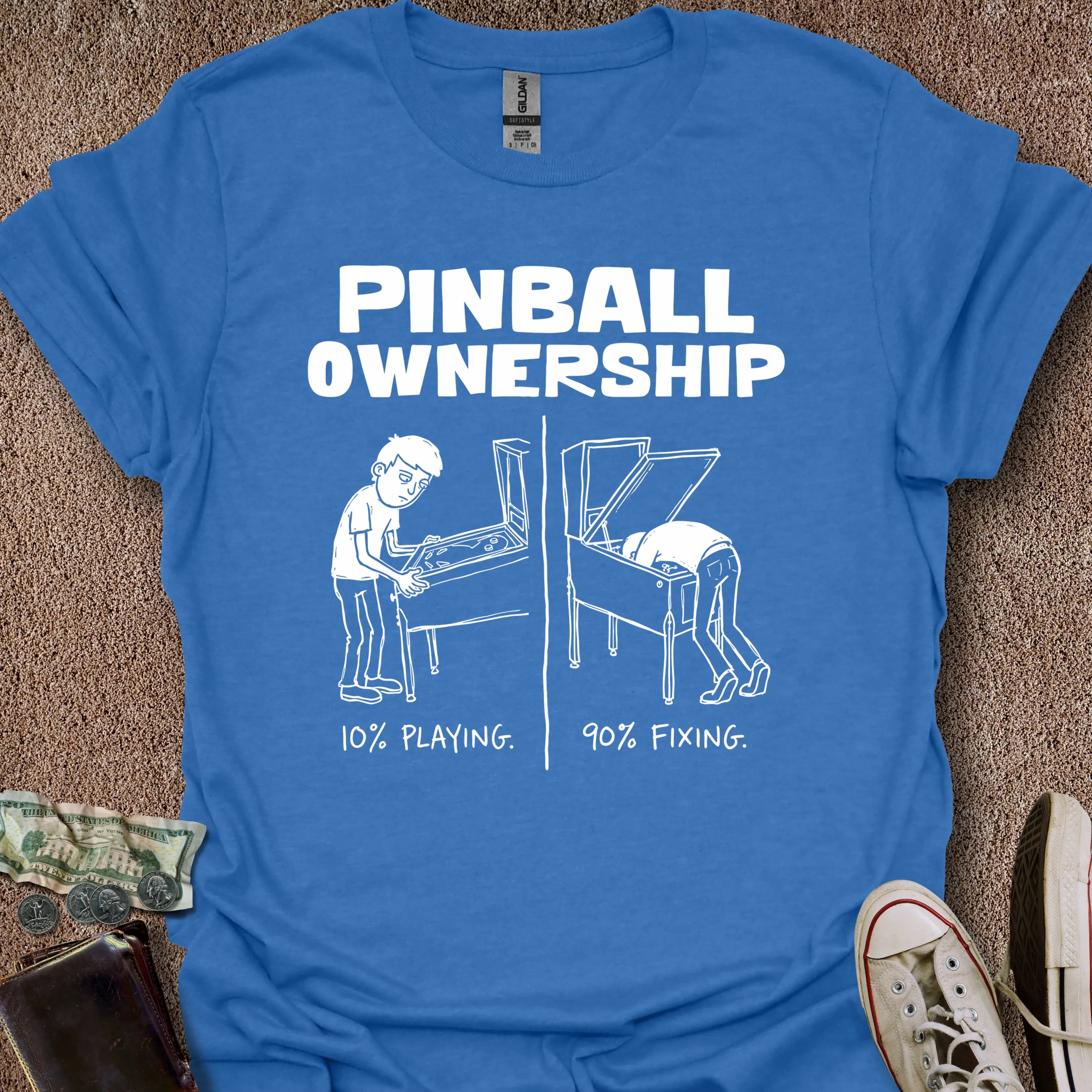 Printify T-Shirt Heather Royal / S 10% Playing 90% Fixing T-Shirt