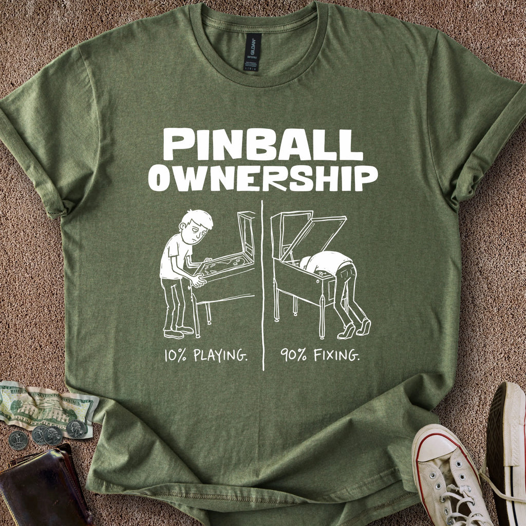 Printify T-Shirt Military Green / S 10% Playing 90% Fixing T-Shirt