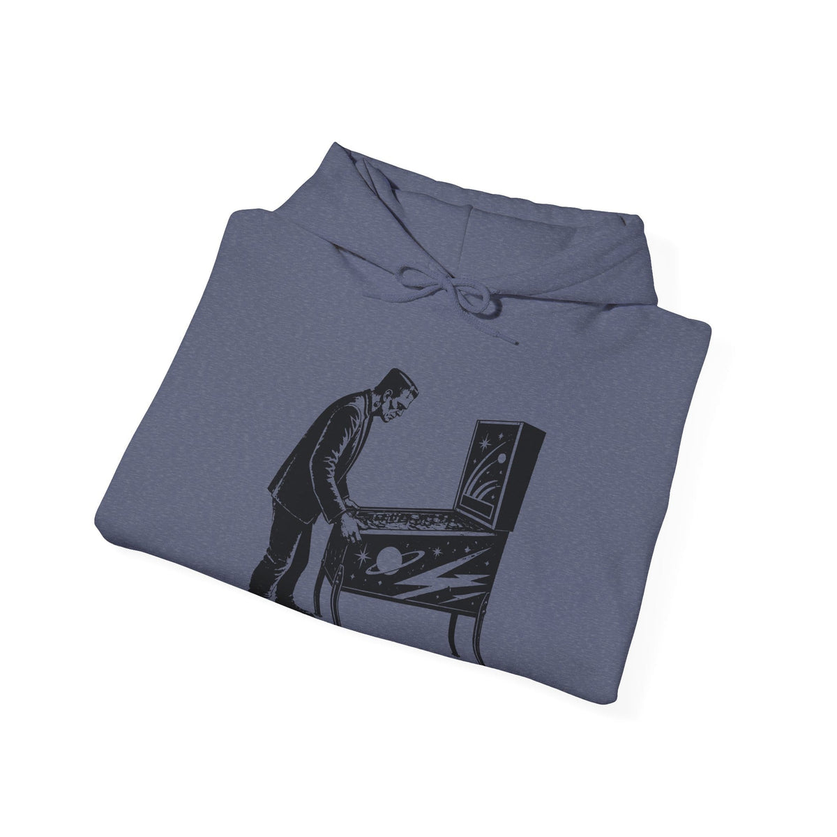 Printify Hoodie Frankenstein Playing Pinball Hoodie