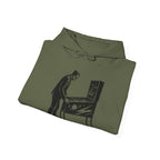 Printify Hoodie Frankenstein Playing Pinball Hoodie
