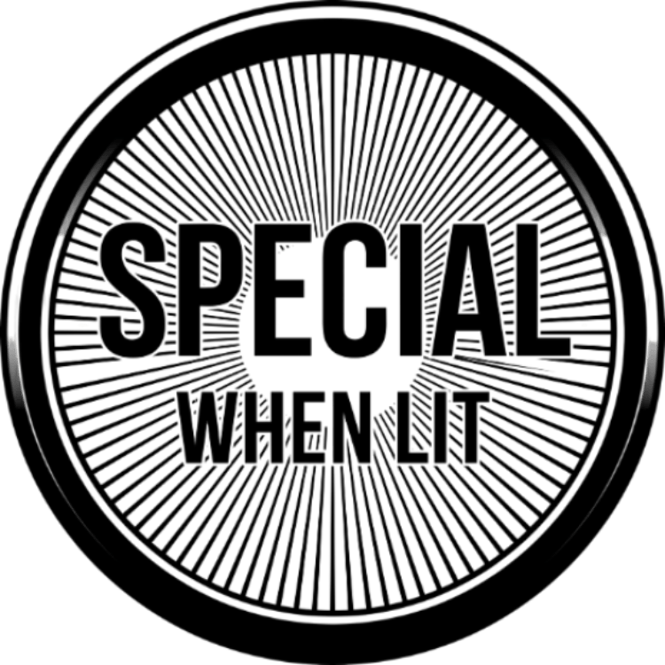 Black and white abstract circular design